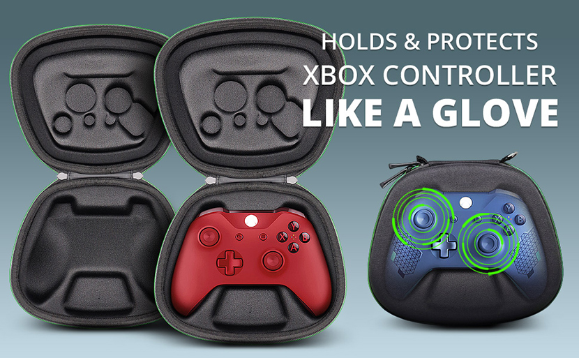 Xbox Series XS vagy Core vezeték nélküli kontrollerrel kompatibilis védőtok, utazási hordtáska tárolótok kontrollertartó otthoni biztonságban, fekete (9)