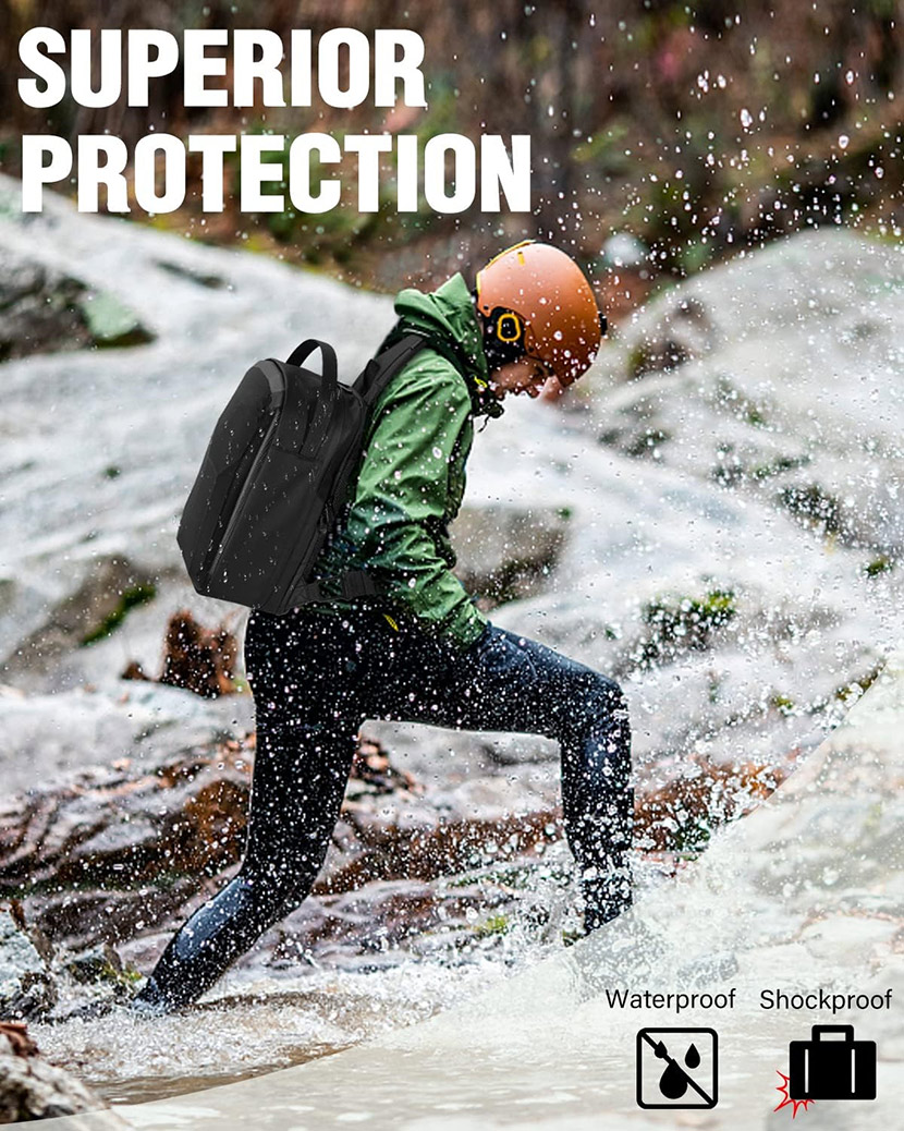 Waterproof Hard Carrying Case Drone Sling Backpack Bag (5)